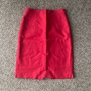 Salmon red Jcrew no2 pencil skirt